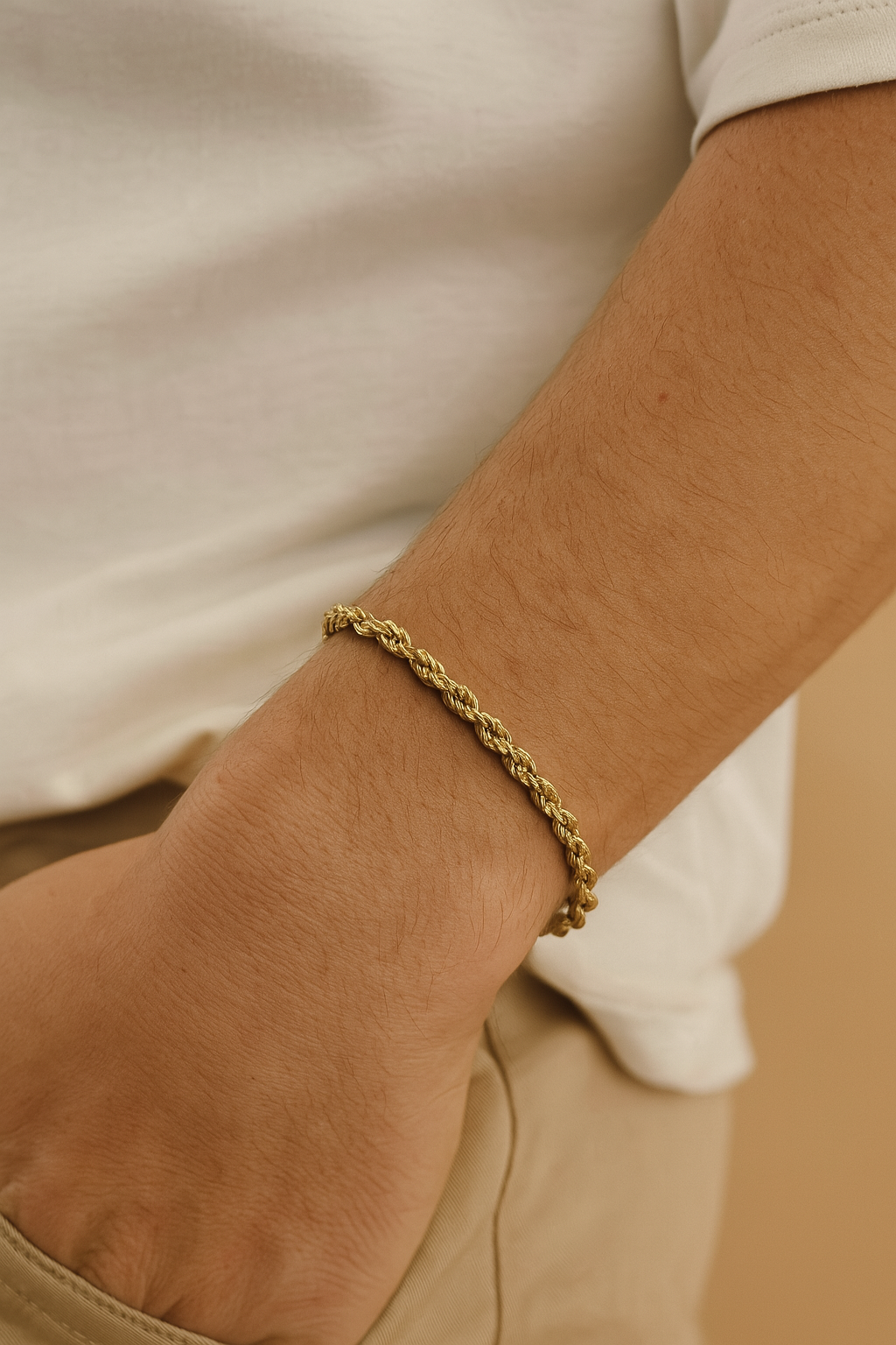 Pulsera Torsal con Baño de Oro 18K