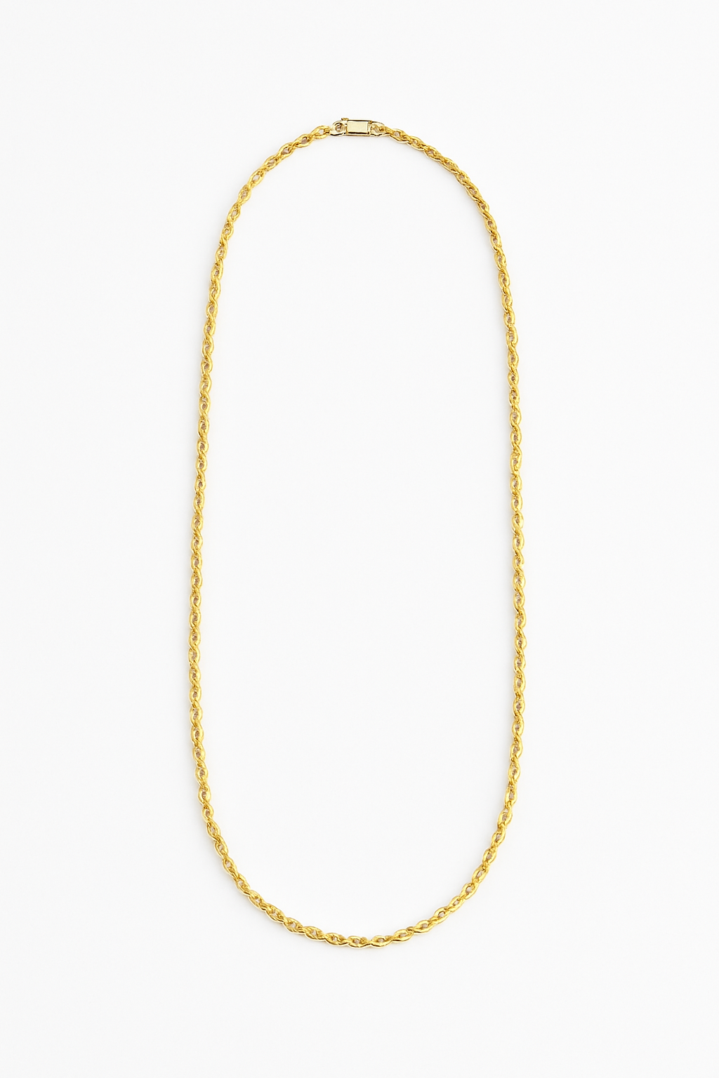 Cadena Torsal Italiana 75cm con Baño de Oro 18K