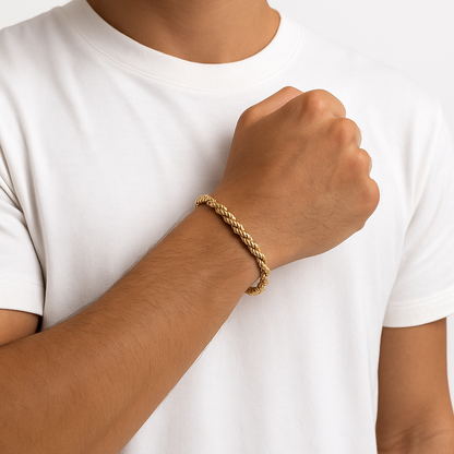 Pulsera Torsal con Baño de Oro 18K